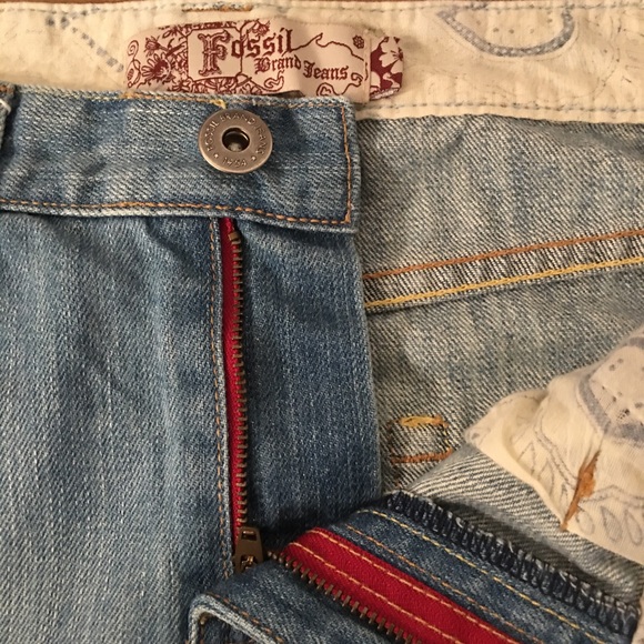 Fossil Vintage Distress Jean Skirt - Picture 4 of 5